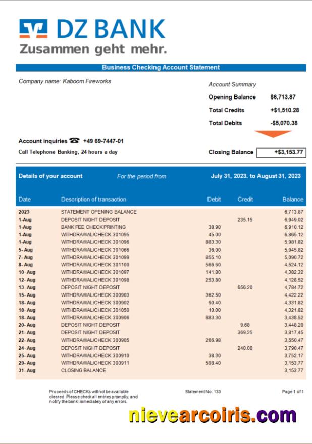 DZ Bank organization statement